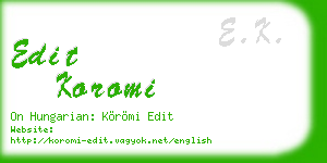 edit koromi business card