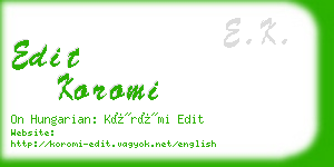 edit koromi business card